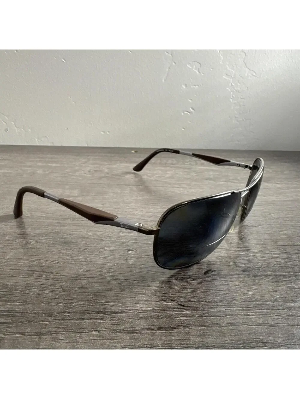 Ray Ban Sunglasses Men Silver Brown Pilot FRAMES ONLY RAM5880 RC006 62-15